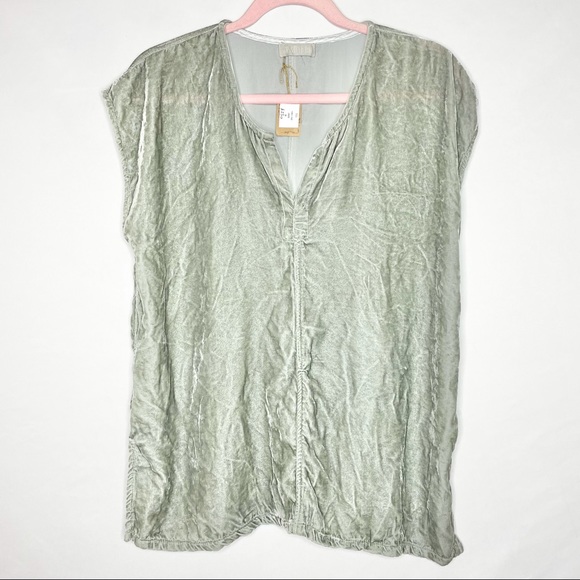 NWT CP Shades Sol V Neck Blouse in Jade Silver - Picture 6 of 8
